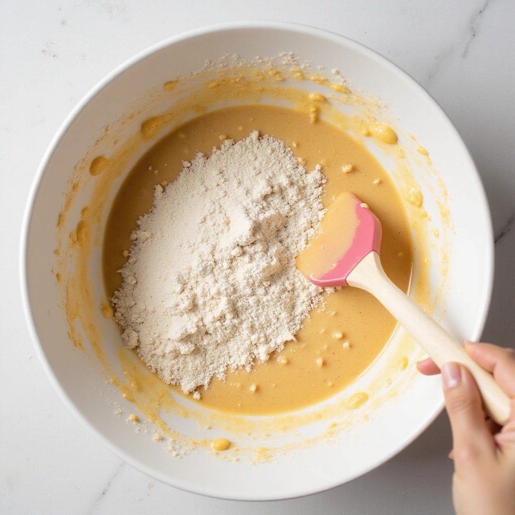 Almond Flour Coffee Cake Recipes Gluten Free and Moist - Step 5: Combine Wet and Dry Ingredients