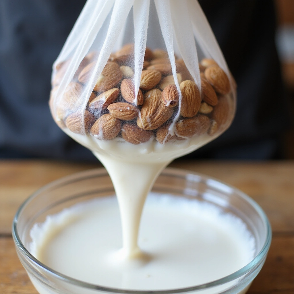 Almond Milk Coffee Creamer Recipes Dairy Free and Healthy - Step 3: Strain the Almond Milk