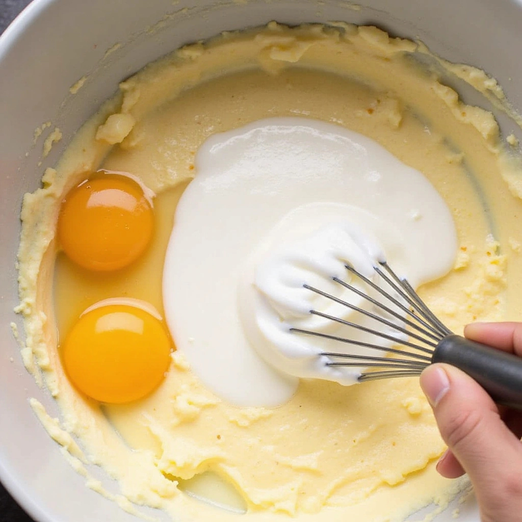 Betty Crocker Coffee Cake Recipes Classic and Easy 4 Betty Crocker Coffee Cake Recipes Classic and Easy - Step 4: Add Eggs and Sour Cream