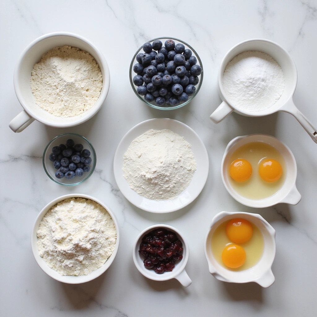 Blueberry Coffee Cake Recipes with Streusel Topping Crunchy Sweet - Step 1: Prepare Ingredients
