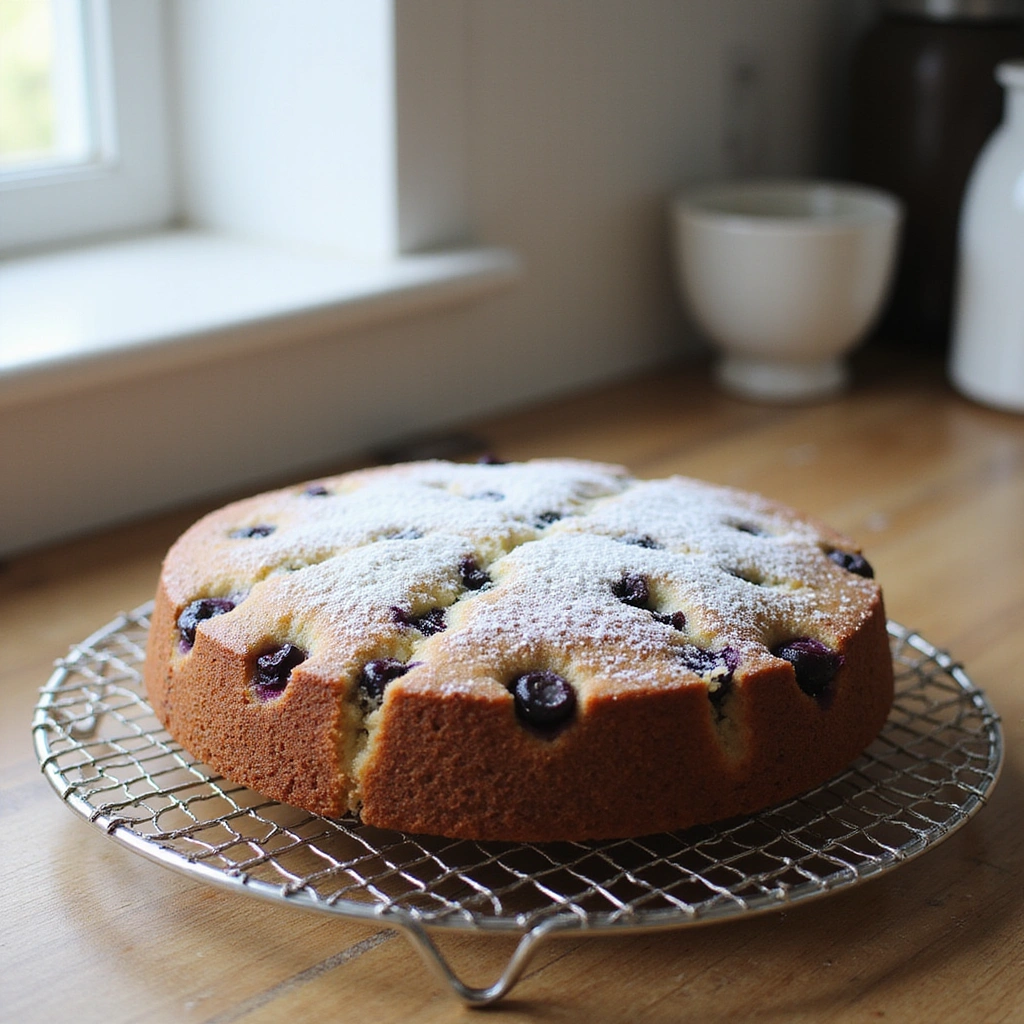 Blueberry Coffee Cake Recipes with Streusel Topping Crunchy Sweet - Step 10: Cool and Serve
