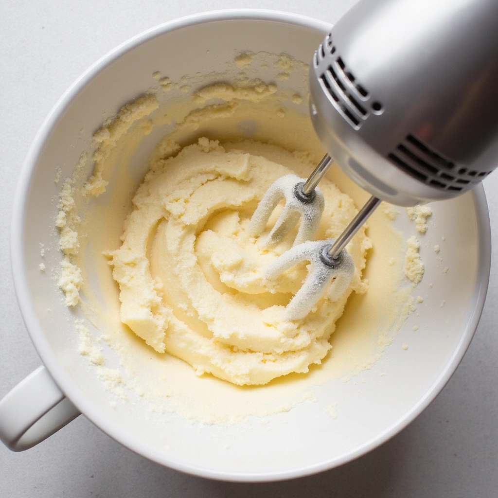Blueberry Coffee Cake Recipes with Streusel Topping Crunchy Sweet - Step 3: Cream Butter and Sugar