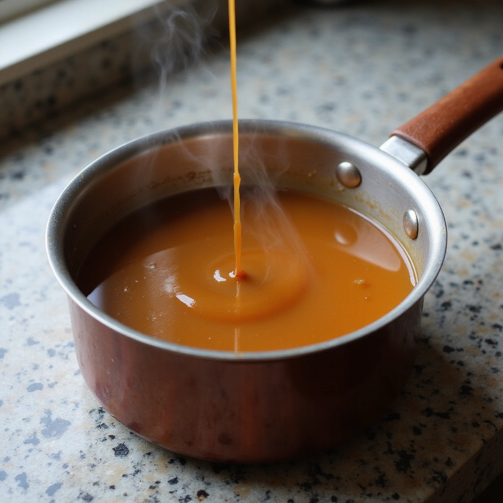 Caramel Syrup for Coffee Recipes Sweet Homemade Flavor - Step 6: Cool the Syrup