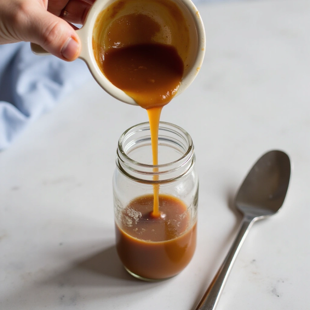 Caramel Syrup for Coffee Recipes Sweet Homemade Flavor - Step 7: Transfer to a Jar