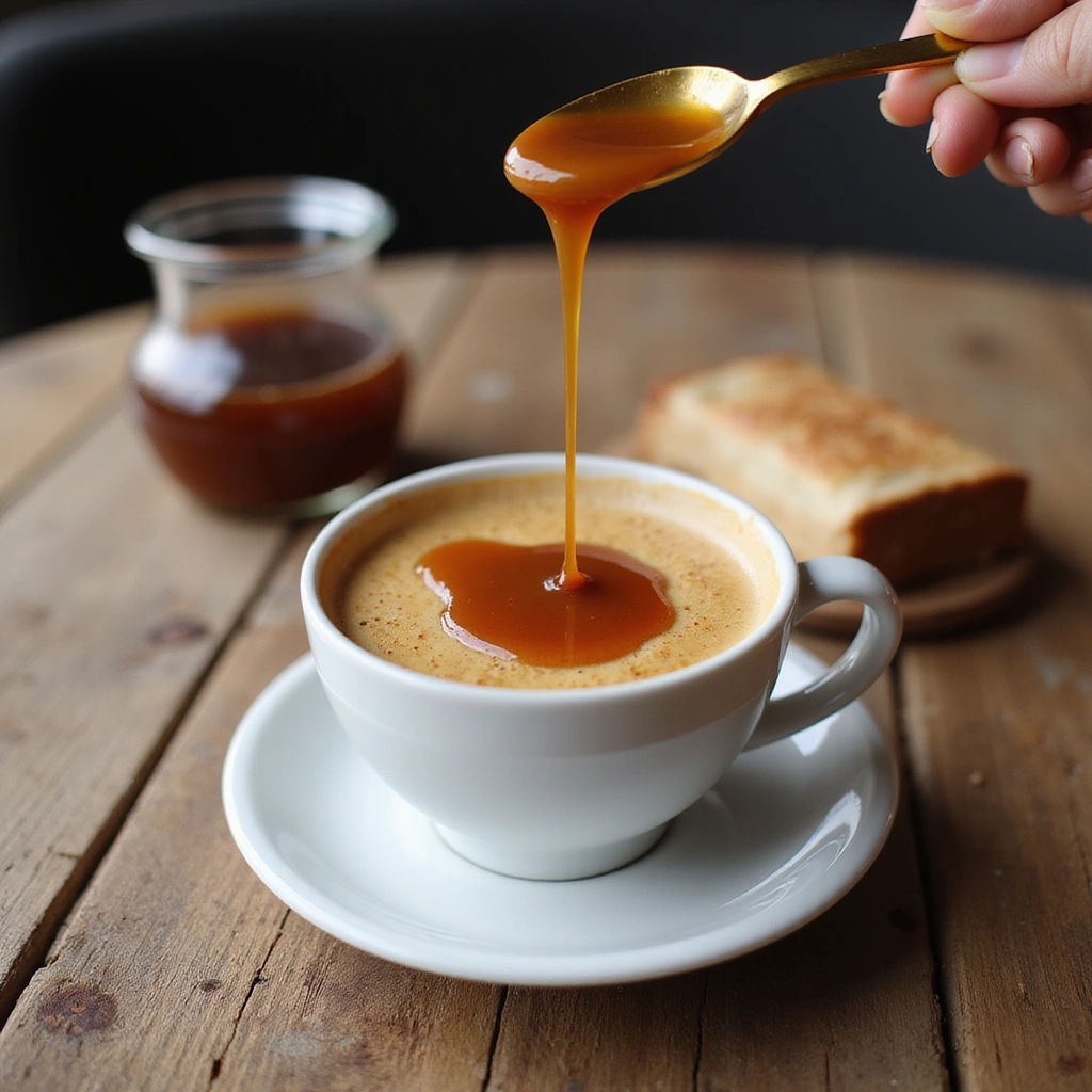 Caramel Syrup for Coffee Recipes Sweet Homemade Flavor - Step 8: Enjoy Your Caramel Syrup