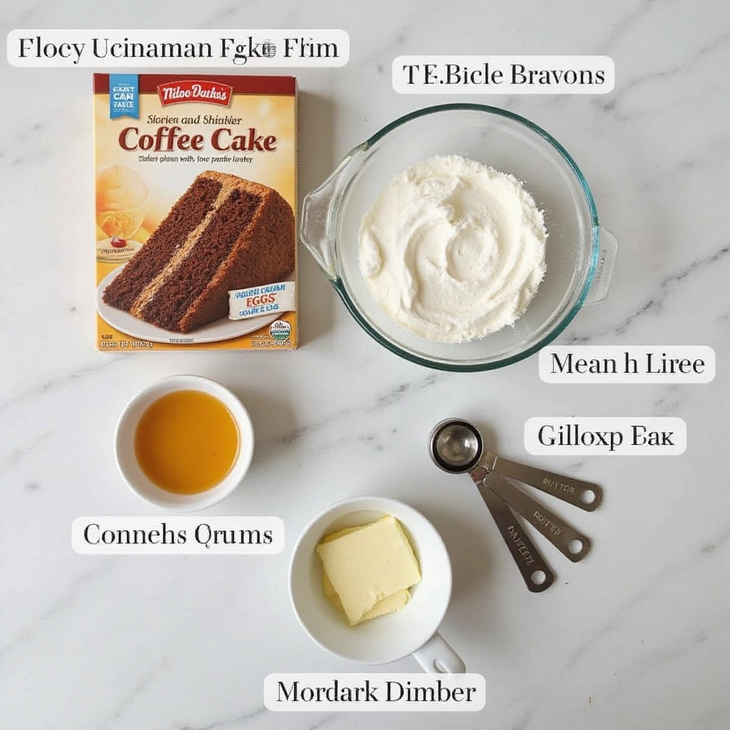 Coffee Cake Recipes with Cake Mix Simple and Delicious 1 Coffee Cake Recipes with Cake Mix Simple and Delicious - Step 1: Prepare Ingredients