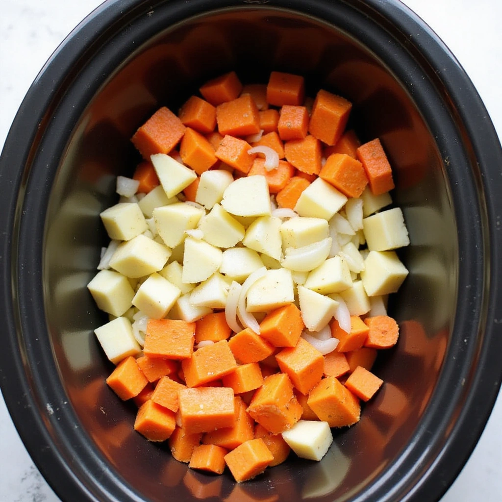 Pot Roast Crock Pot Recipes with Coffee Rich and Flavorful - Step 4: Layer Vegetables