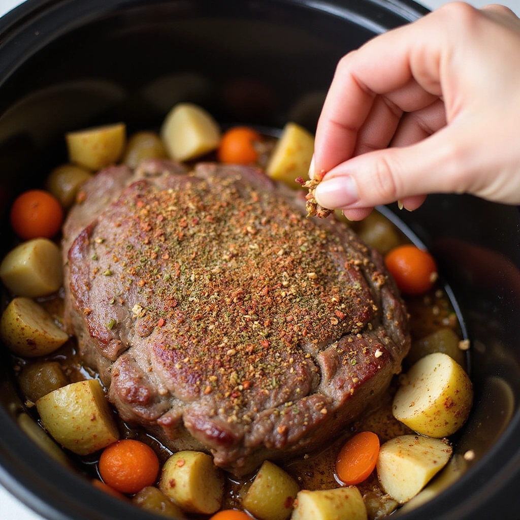 Pot Roast Crock Pot Recipes with Coffee Rich and Flavorful - Step 6: Add Seasonings