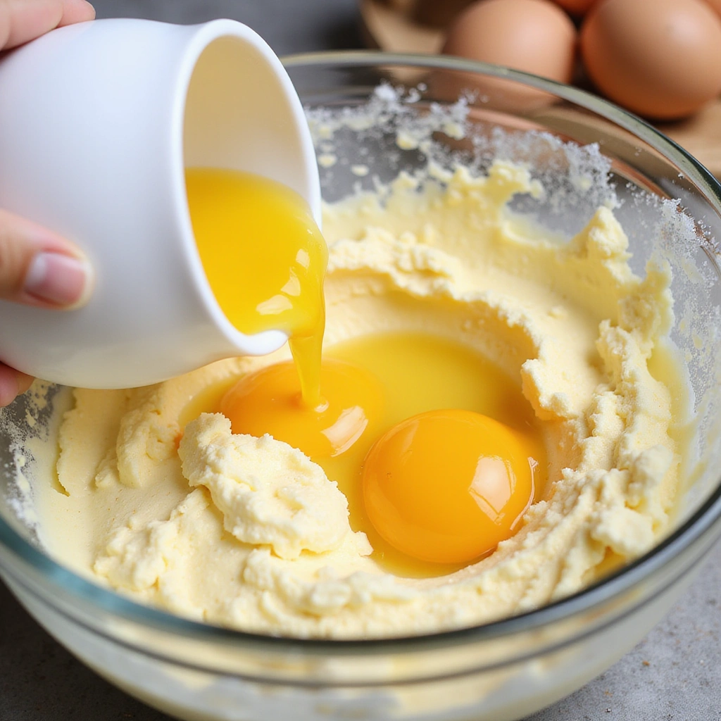 Quick and Easy Coffee Cake Recipes Perfect for Breakfast - Step 5: Add Eggs and Sour Cream