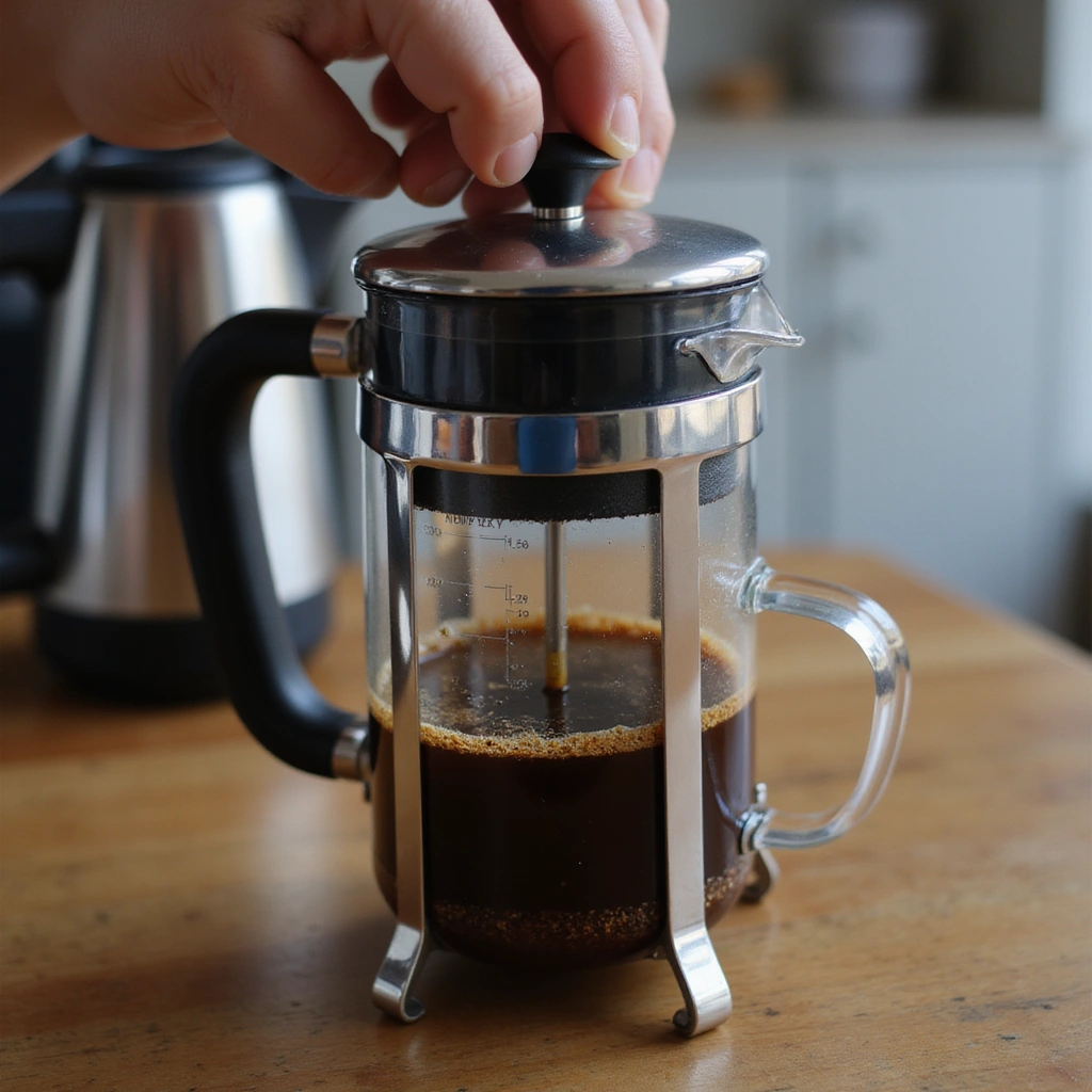 Starbucks Dark Roast Iced Coffee Recipes to Make at Home - Step 2: Press the Coffee