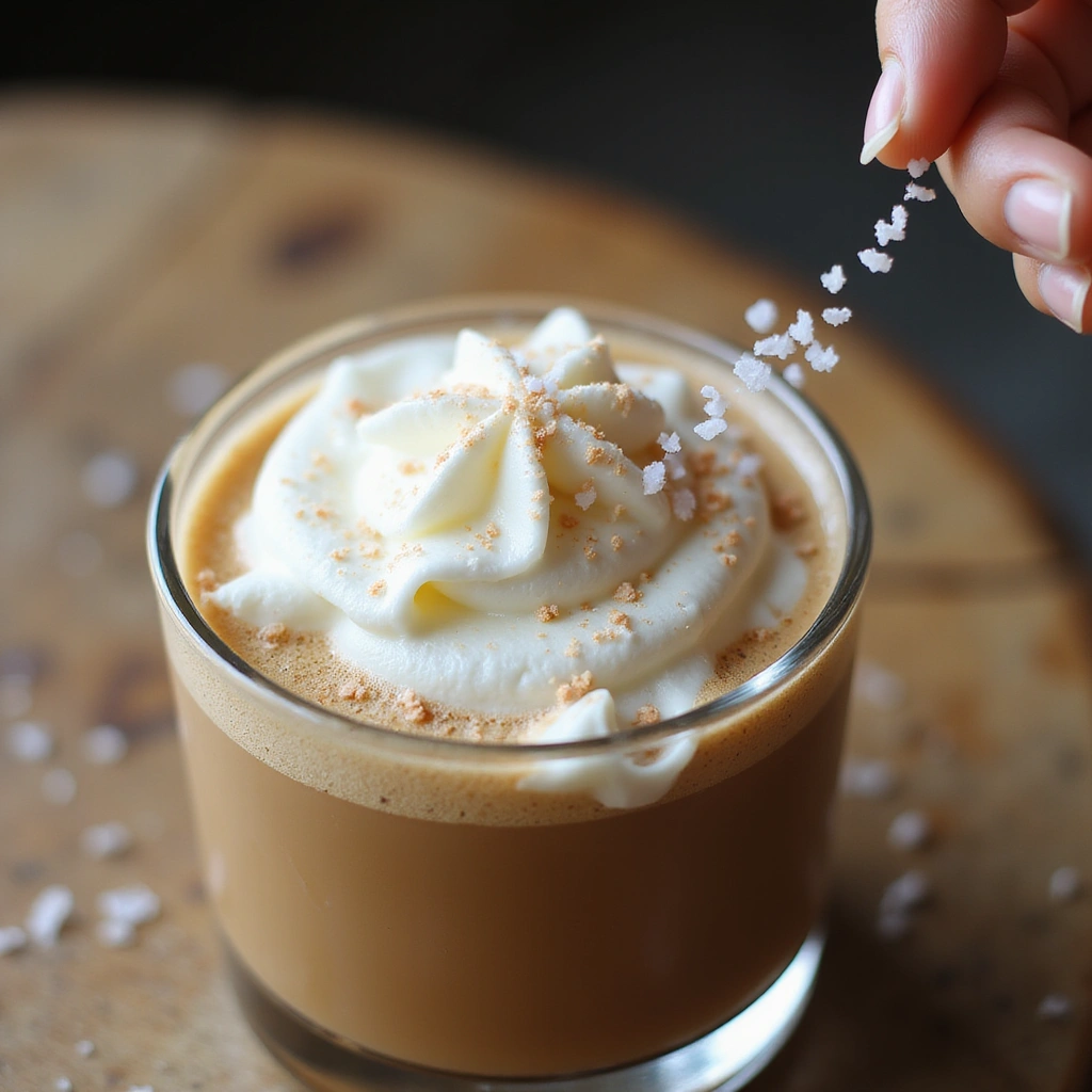 Torani Salted Caramel Syrup Recipes Coffee Drinks You Need - Step 7: Sprinkle with Sea Salt