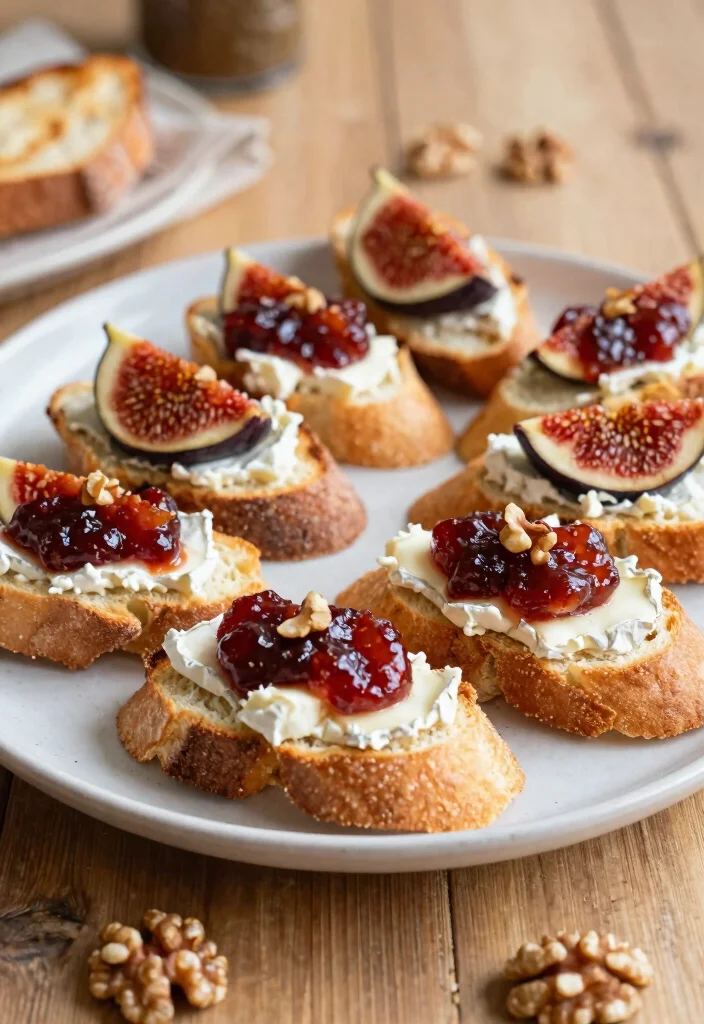 10 Brie Dinner Recipes for Simple Elegant Nights 7. Brie and Fig Jam Crostini 0
