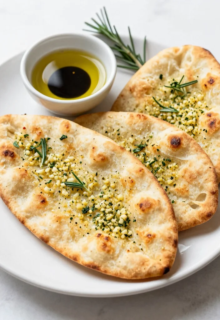 10 Dinner Bread Recipes to Complete Any Meal 6. Garlic Herb Flatbread 0