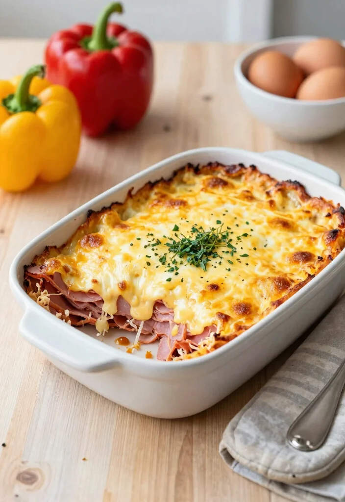 10 Ham Keto Recipes for Simple Savory Low Carb Dishes 1. Savory Ham and Cheese Breakfast Casserole 0