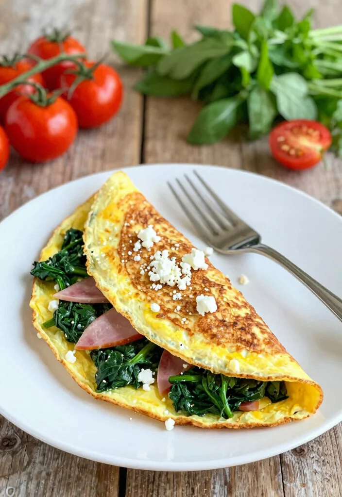 10 Ham Keto Recipes for Simple Savory Low Carb Dishes 2. Keto Friendly Ham and Spinach Omelet 0