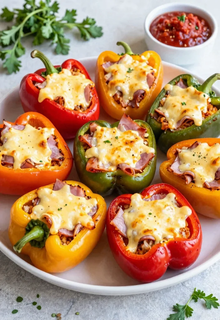 10 Ham Keto Recipes for Simple Savory Low Carb Dishes 9. Ham and Cheese Stuffed Peppers 0