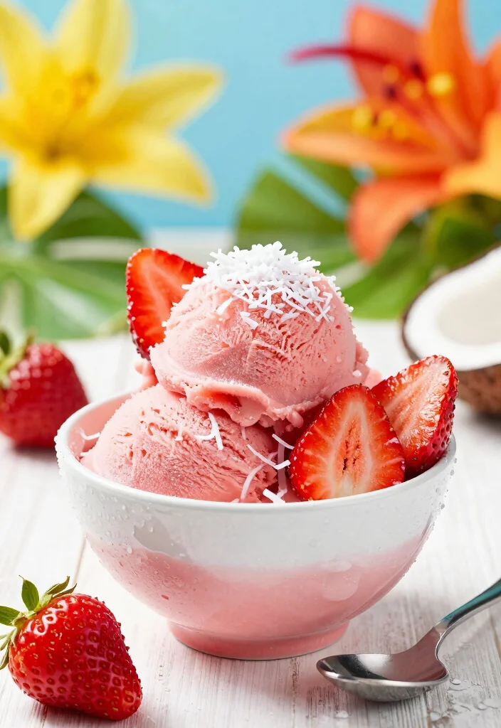 10 Healthy Ninja Creami Recipes for Light Creamy Treats 2. Strawberry Coconut Sorbet 0