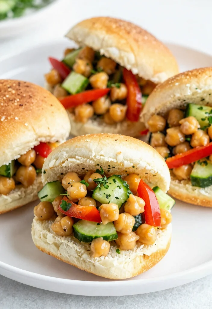 10 Healthy Slider Recipes for Light Mini Meals 3. Chickpea Salad Sliders 0