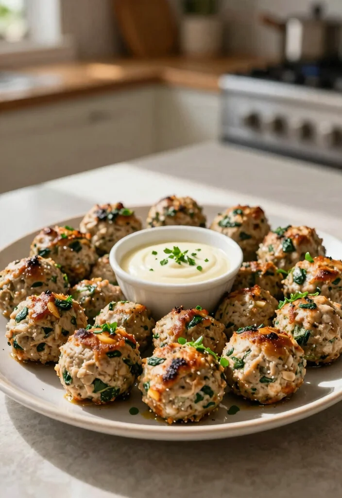 10 Keto Chicken Spinach Recipes for Easy Weeknight Dinners - 10. Spinach and Chicken Meatballs 1