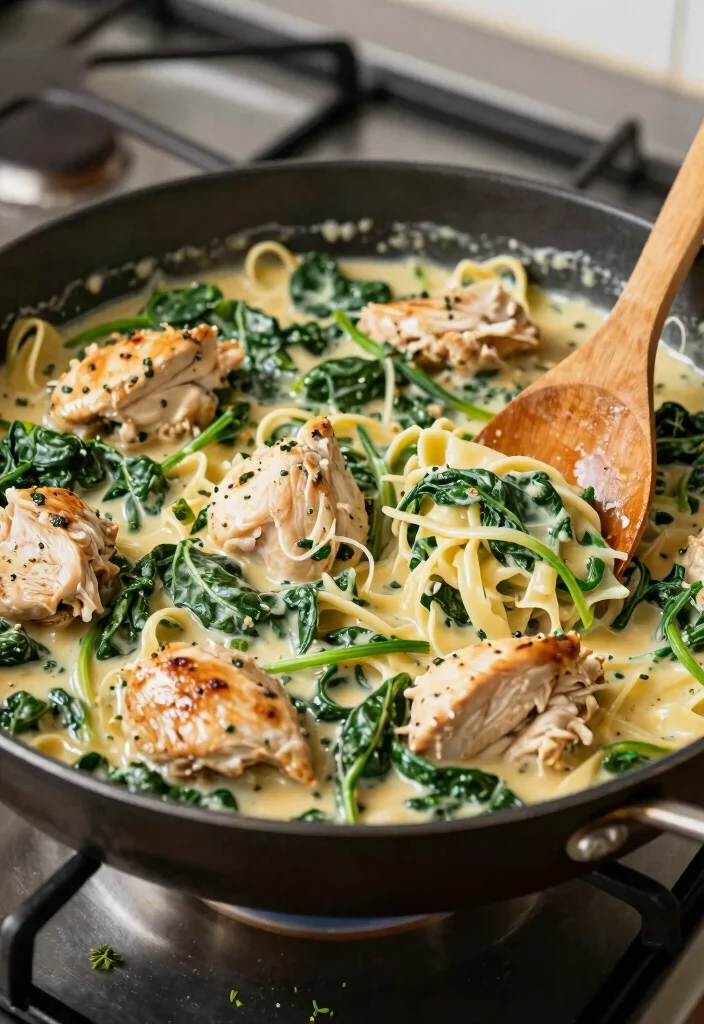 10 Keto Chicken Spinach Recipes for Easy Weeknight Dinners - 2. One-Pan Chicken Spinach Alfredo 1
