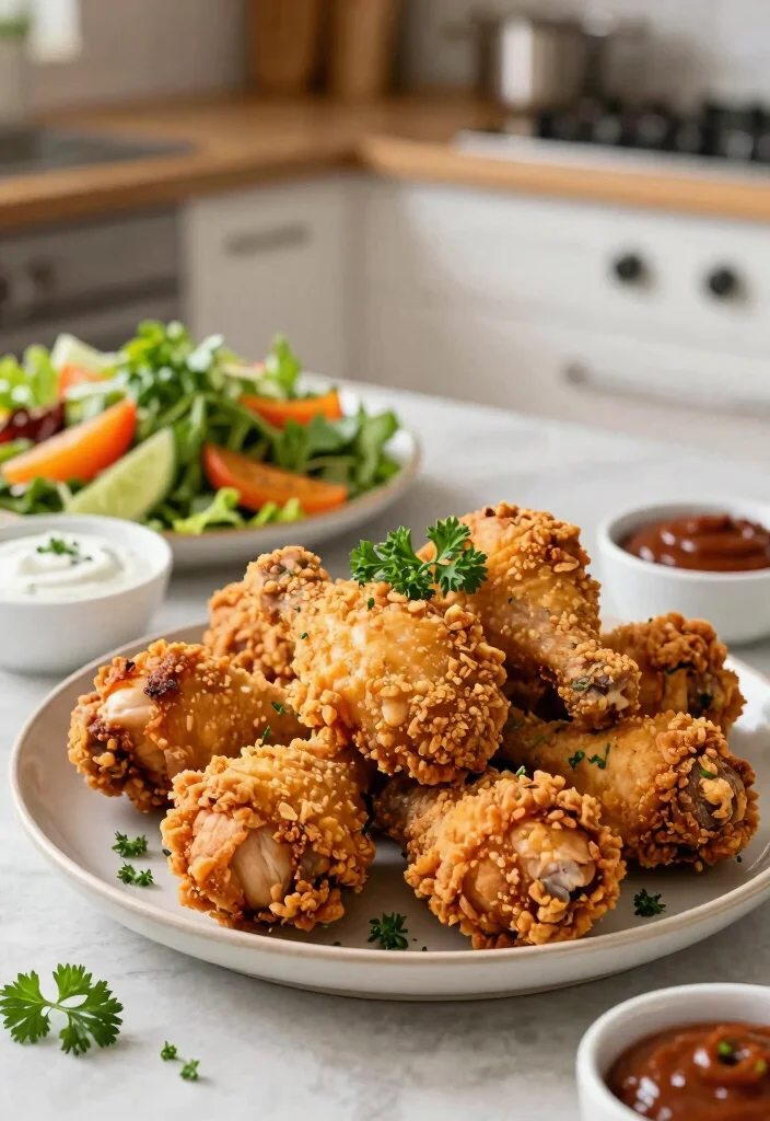 10 Keto Fried Chicken Recipes for Crispy Low Carb Comfort - 1. Classic Crispy Air Fryer Fried Chicken 1
