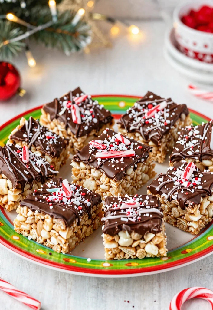 10 Peppermint Dessert Recipes for Cool Festive Treats - 5. Chocolate Peppermint Rice Krispie Treats 1