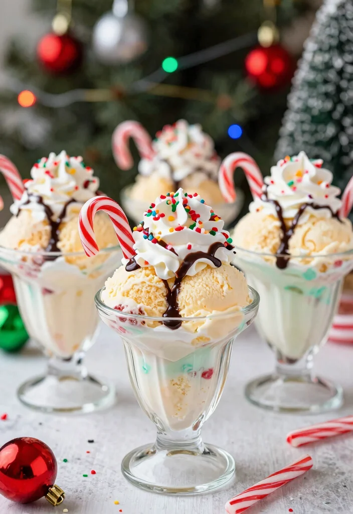 10 Peppermint Dessert Recipes for Cool Festive Treats - 9. Candy Cane Ice Cream Sundae 1