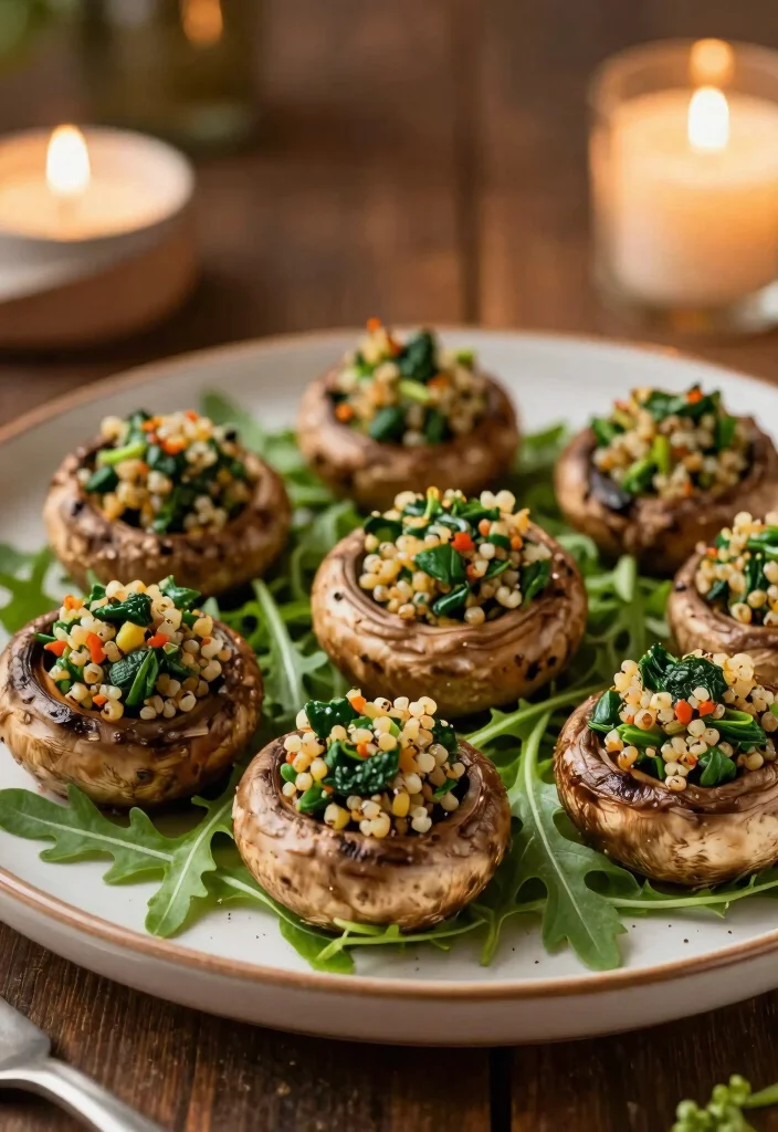 10 Valentines Dinner Recipes for a Romantic Night In 8. Vegan Stuffed Portobello Mushrooms 0