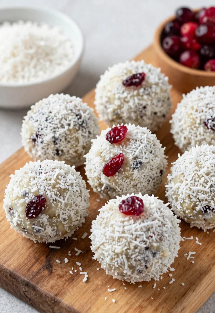 10 Vegan Cranberry Recipes for Sweet and Tart Flavor 23 10 Vegan Cranberry Recipes for Sweet and Tart Flavor - 3. Cranberry Coconut Bliss Balls 1