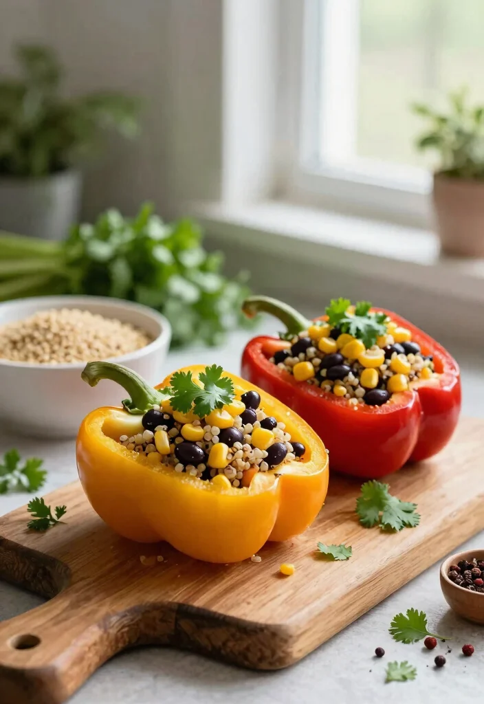 10 Vegan Date Night Recipes for a Special Evening 1. Stuffed Bell Peppers with Quinoa and Black Beans 0