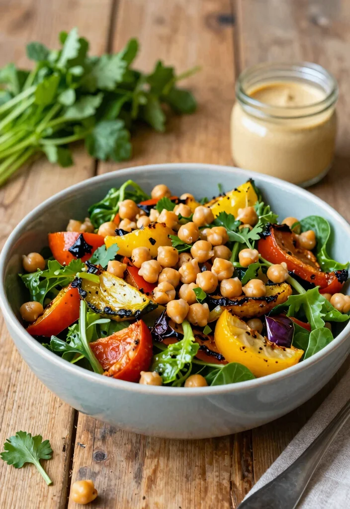 10 Vegan Date Night Recipes for a Special Evening 4. Roasted Vegetable and Chickpea Salad 0