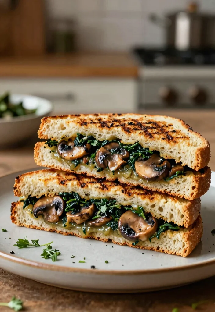 10 Vegan Panini Recipes for Crispy Comfort Sandwiches - 6. Vegan Mushroom and Spinach Panini 1