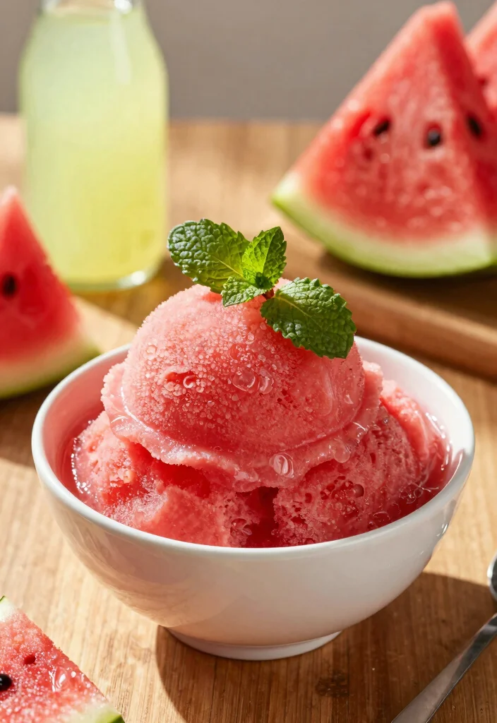10 Watermelon Dessert Recipes for Light and Refreshing Treats 1. Watermelon Sorbet 0