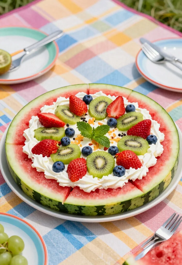 10 Watermelon Dessert Recipes for Light and Refreshing Treats 2. Watermelon Pizza 0