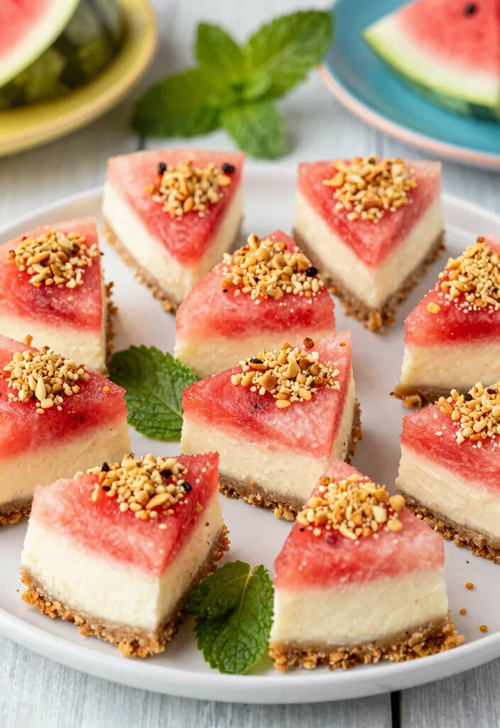 10 Watermelon Dessert Recipes for Light and Refreshing Treats 5. Watermelon Cheesecake Bites 0