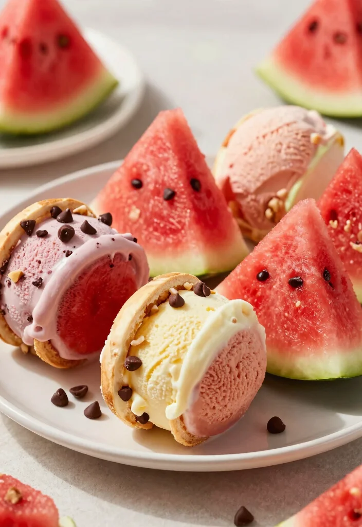 10 Watermelon Dessert Recipes for Light and Refreshing Treats 9. Watermelon Ice Cream Sandwiches 0