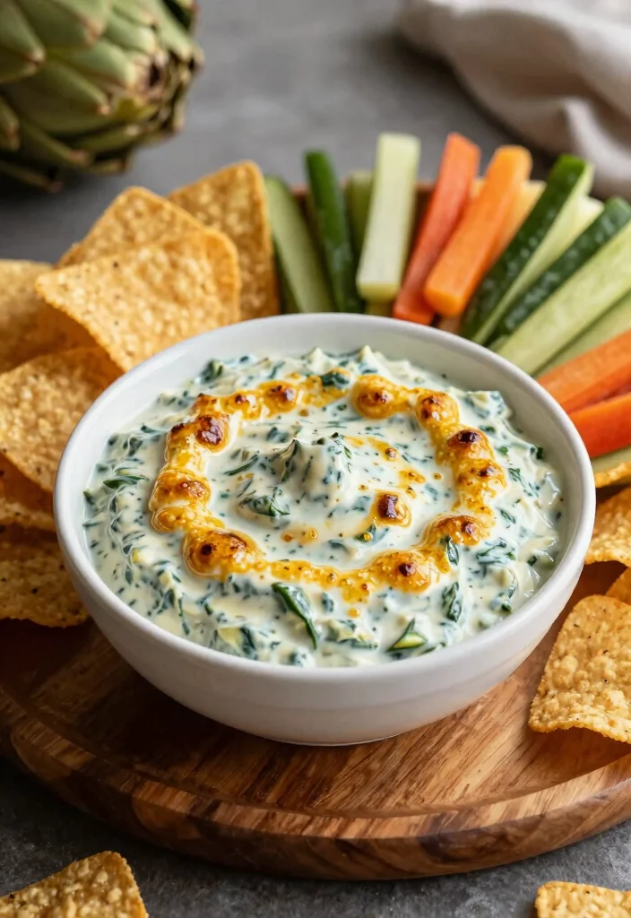 12 Cozy Vegan Recipes for Comfort Food Nights - 10. Spinach and Artichoke Dip 1