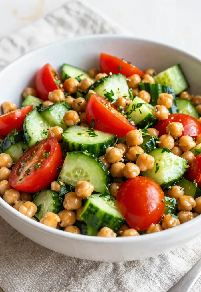 12 Fat Loss Dinner Recipes for Light Filling Plates 4. Lemon Herb Chickpea Salad 0