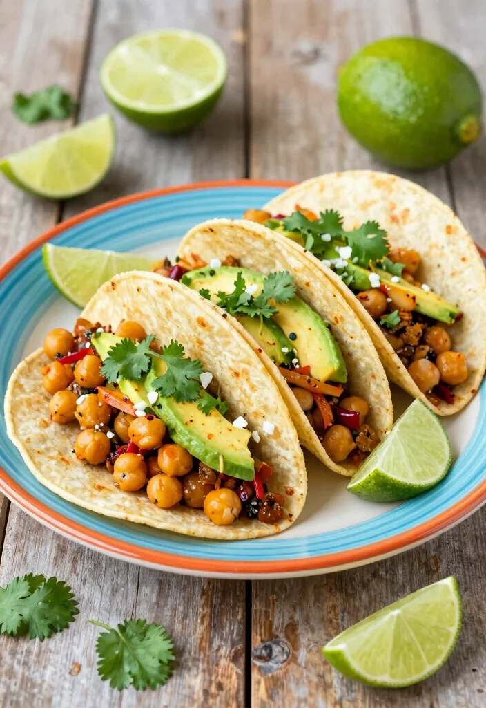 12 Fat Loss Dinner Recipes for Light Filling Plates 7. Spicy Chickpea and Avocado Tacos 0