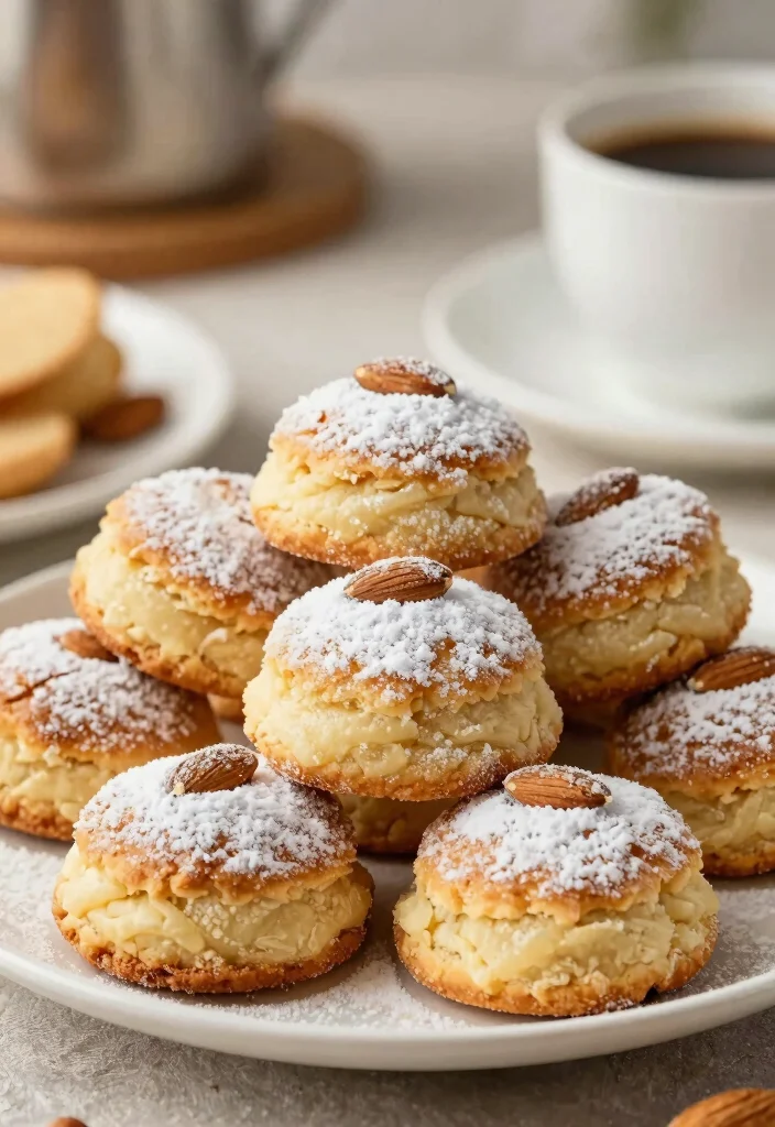 12 Greek Dessert Recipes with Light Mediterranean Sweetness 111 12 Greek Dessert Recipes with Light Mediterranean Sweetness - 11. Almond Cookies (Kourabiedes) 1