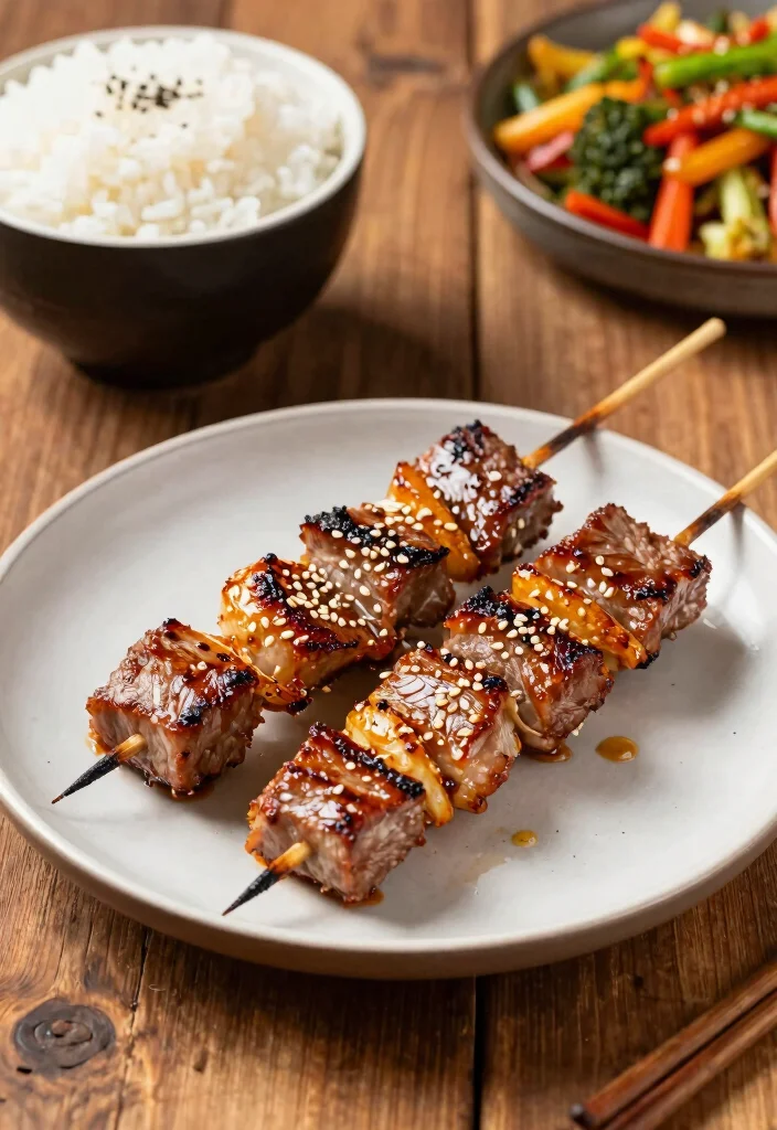 12 Grilled Dinner Recipes for Easy Smoky Flavor 11. Grilled Teriyaki Beef Skewers 0