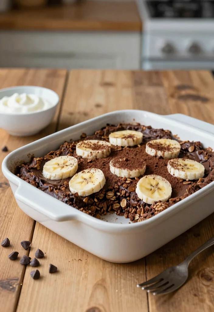 12 Healthy Baked Oatmeal Recipes for Easy Meal Prep 2. Chocolate Banana Oatmeal Bake 0