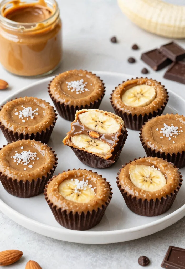 12 Healthy Banana Dessert Recipes for Guilt Free Sweets 12. Banana Almond Butter Cups 0