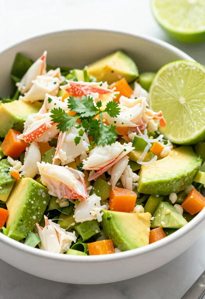 12 Healthy Crab Recipes for Lean Flavorful Dishes - 1. Zesty Crab Salad with Avocado 1