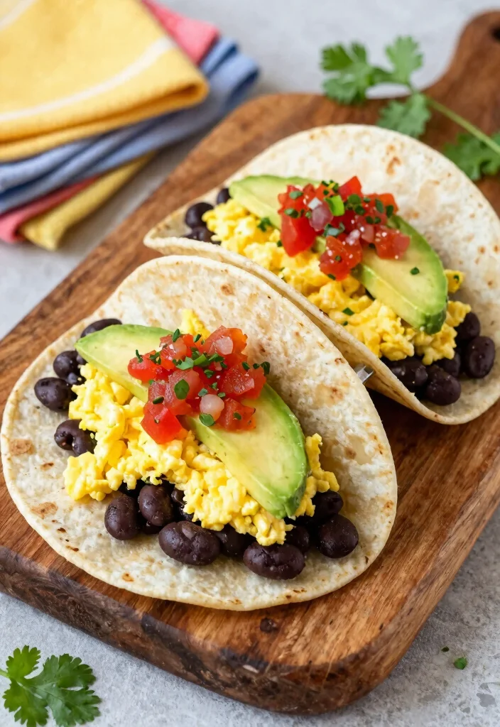 12 Healthy Egg Breakfast Recipes for Protein Packed Mornings 11. Egg and Black Bean Breakfast Tacos 0