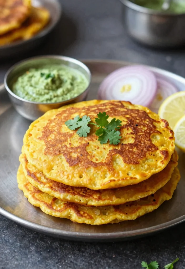 12 Healthy Indian Breakfast Recipes with Balanced Spices 6. Besan Cheela Savory Chickpea Pancakes 0