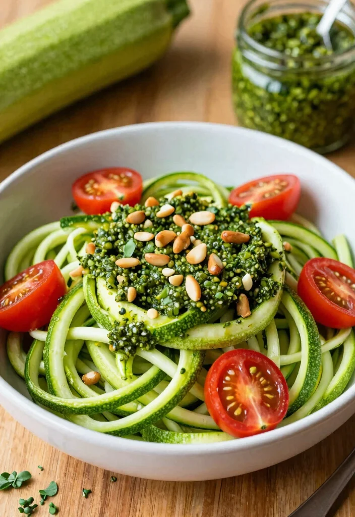 12 Healthy Noodle Recipes for Balanced Everyday Meals - 1. Zucchini Noodles with Pesto 1