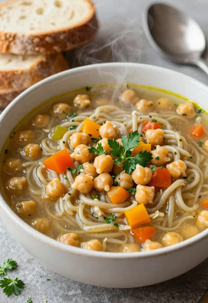 12 Healthy Noodle Recipes for Balanced Everyday Meals - 10. Chickpea Noodle Soup 1
