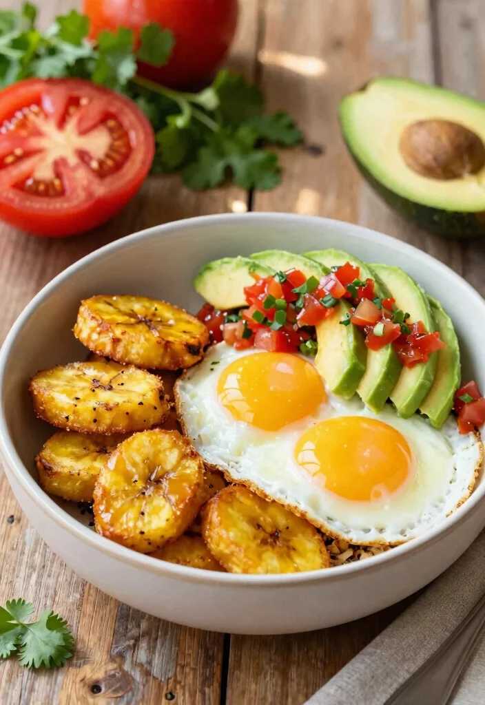 12 Healthy Plantain Recipes for Wholesome Comfort Meals - 5. Plantain and Egg Breakfast Bowl 1