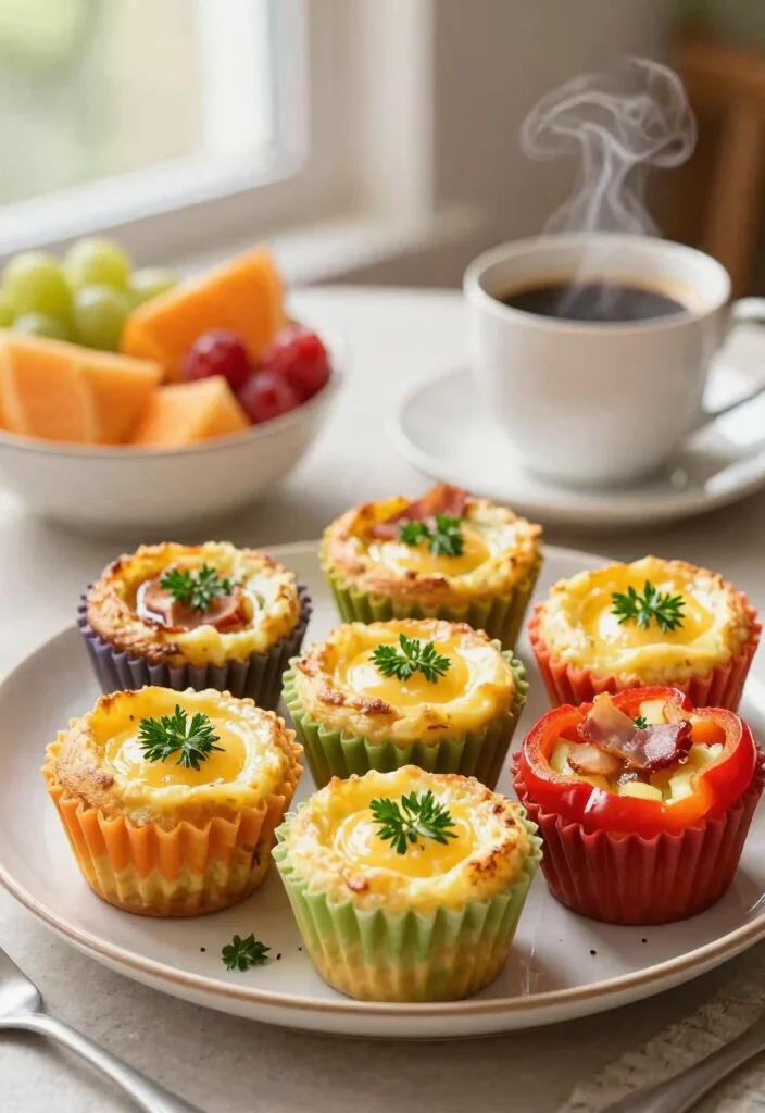 12 High Protein Keto Recipes for Filling Low Carb Meals - 3. Egg Muffins with Veggies and Bacon 1